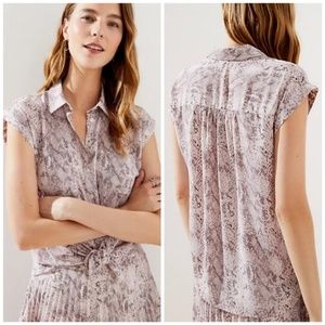 Loft NWT Snakeskin Blouse
